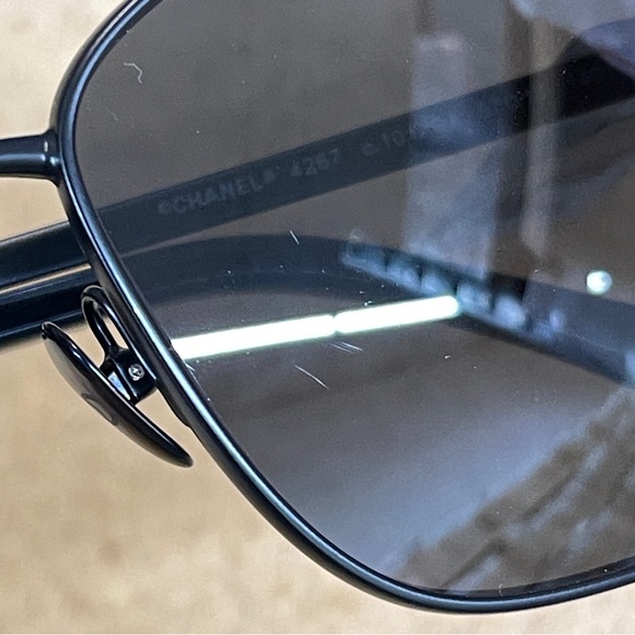 CHANEL Sunglasses 4267 c.101/S4 Black Cat Eye Frames with Black Lenses - Picture 13 of 13